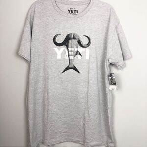 YETI | NEW Men’s Gray Short Sleeve Cape Buffalo Tarpon Tee Size X-Large